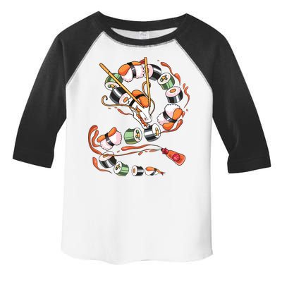 Sushi Dragon Roll Japanese Food Kawaii Dragon Anime Sushi Toddler Fine Jersey T-Shirt