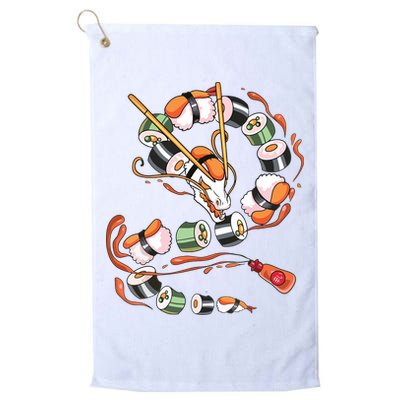 Sushi Dragon Roll Japanese Food Kawaii Dragon Anime Sushi Golf Towel