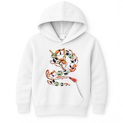 Sushi Dragon Roll Japanese Food Kawaii Dragon Anime Sushi Kids Hoodie