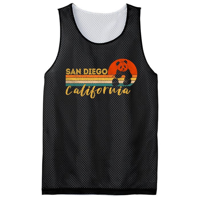 San Diego Retro Panda Zoo California Vintage Mesh Reversible Basketball Jersey Tank