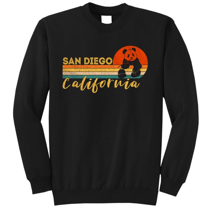 San Diego Retro Panda Zoo California Vintage Tall Sweatshirt