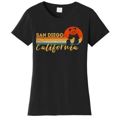 San Diego Retro Panda Zoo California Vintage Women's T-Shirt