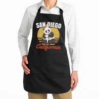 San Diego Retro Panda Zoo California Vintage Apron