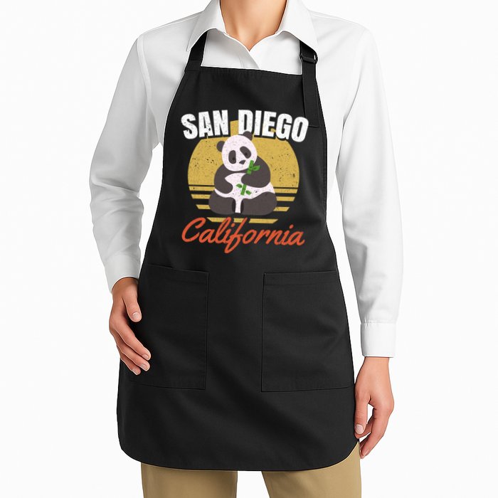 San Diego Retro Panda Zoo California Vintage Apron