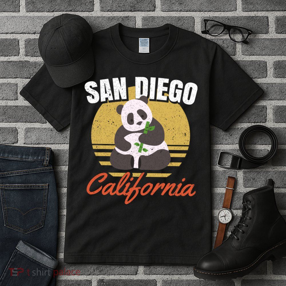 San Diego Retro Panda Zoo California Vintage Tall T-Shirt