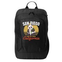 San Diego Retro Panda Zoo California Vintage City Backpack