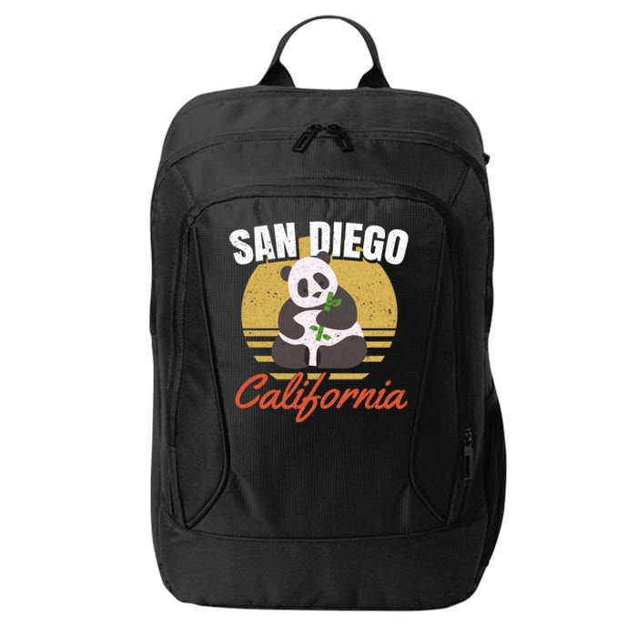 San Diego Retro Panda Zoo California Vintage City Backpack