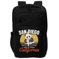 San Diego Retro Panda Zoo California Vintage Impact Tech Backpack