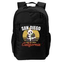 San Diego Retro Panda Zoo California Vintage Daily Commute Backpack