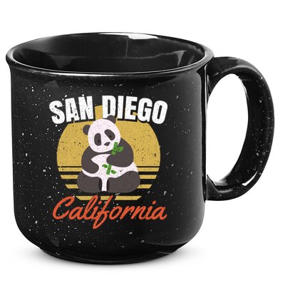 San Diego Retro Panda Zoo California Vintage 15oz Campfire Ceramic Mug