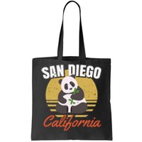 San Diego Retro Panda Zoo California Vintage Tote Bag