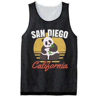San Diego Retro Panda Zoo California Vintage Mesh Reversible Basketball Jersey Tank