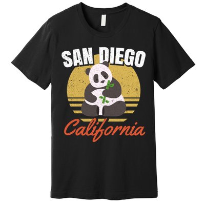San Diego Retro Panda Zoo California Vintage Premium T-Shirt