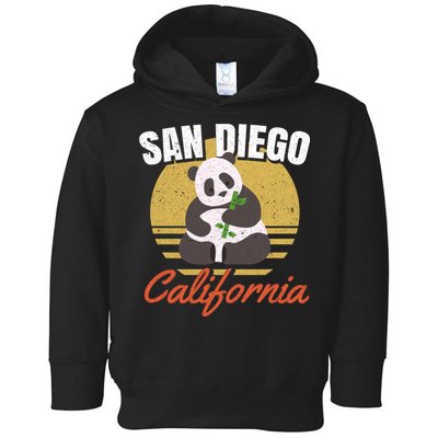 San Diego Retro Panda Zoo California Vintage Toddler Hoodie