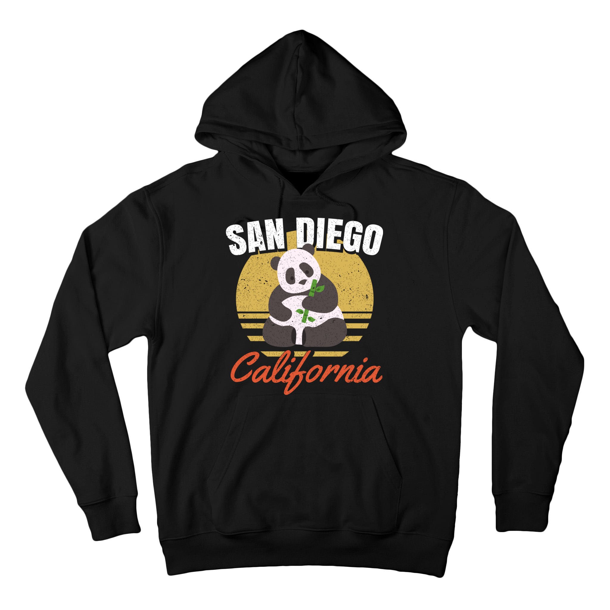 San Diego Retro Panda Zoo California Vintage Tall Hoodie