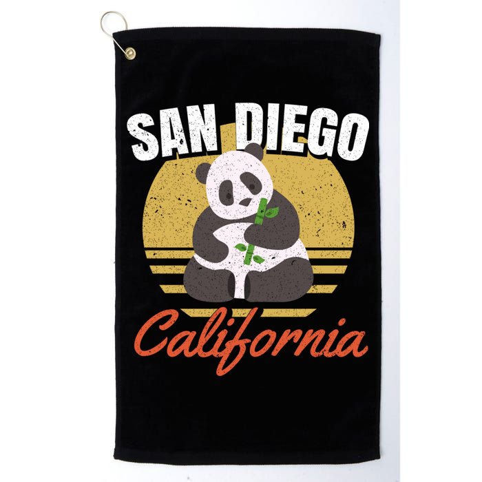 San Diego Retro Panda Zoo California Vintage Golf Towel