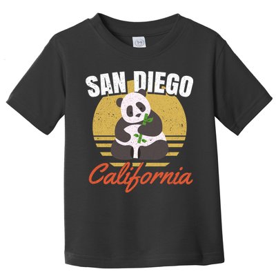San Diego Retro Panda Zoo California Vintage Toddler T-Shirt