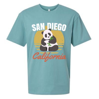 San Diego Retro Panda Zoo California Vintage Sueded Cloud Jersey T-Shirt