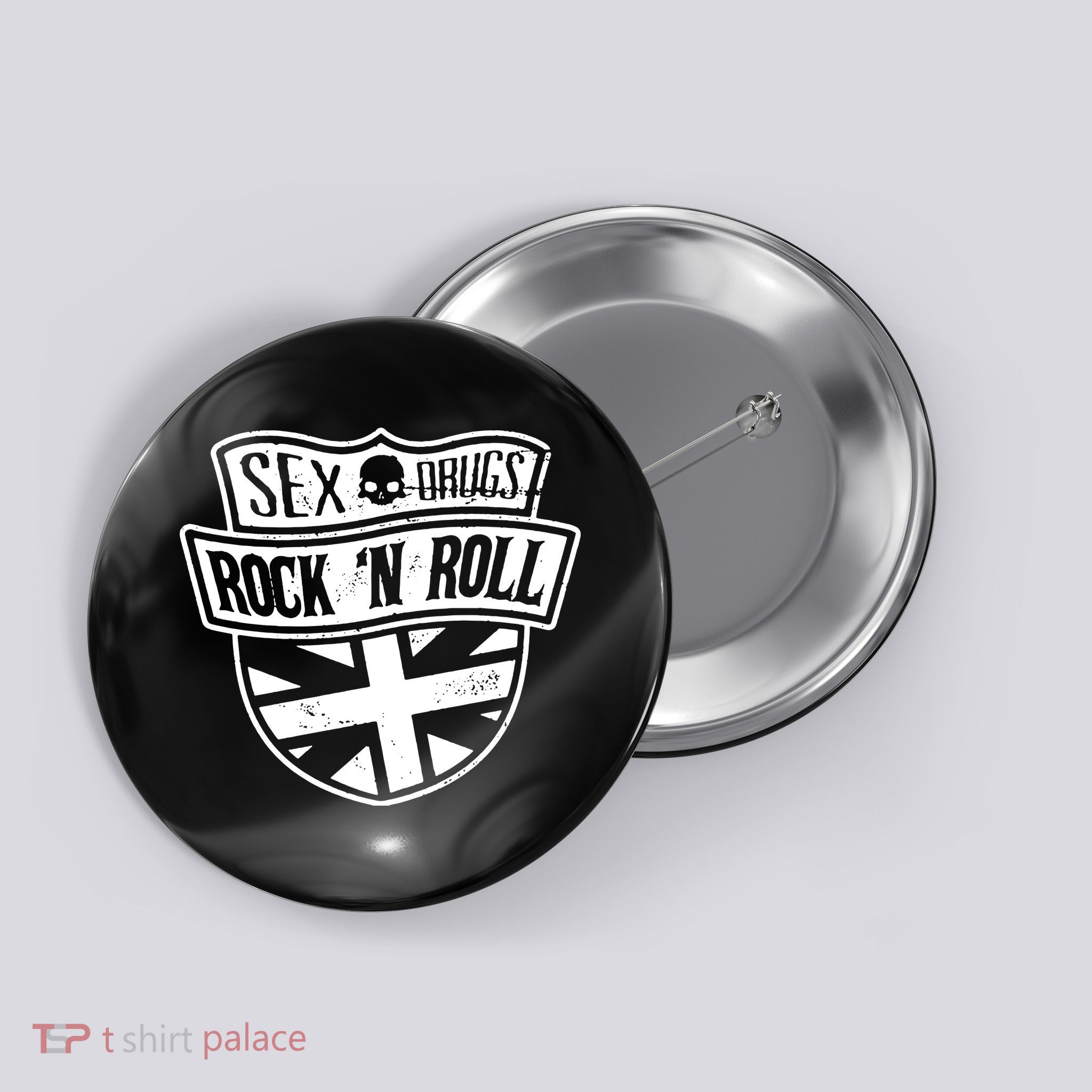 Sex Drugs Rock N Roll Button