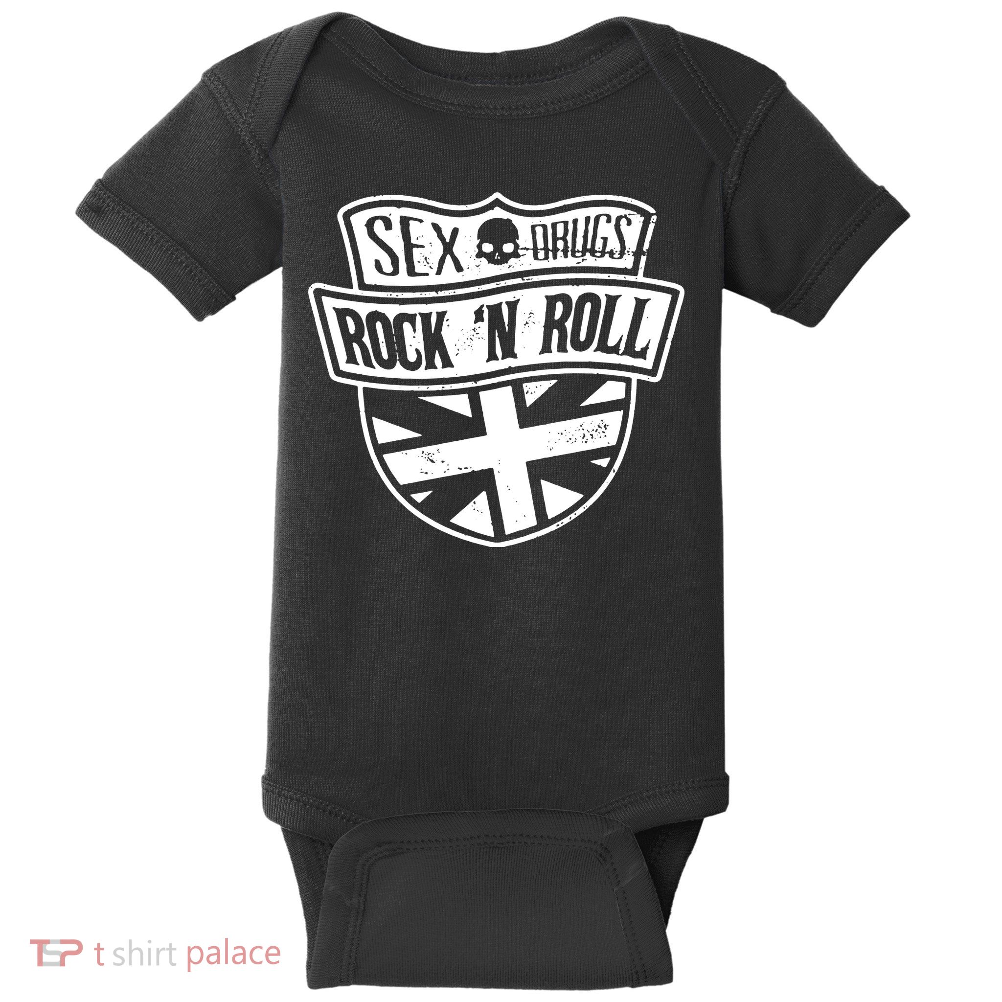 Sex Drugs Rock N Roll Baby Bodysuit