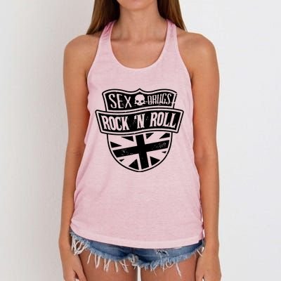 Sex Drugs Rock N Roll Women's Knotted Racerback Tank