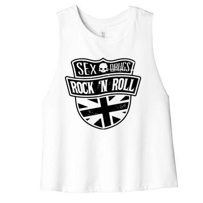 Sex Drugs Rock N Roll Women's Racerback Cropped Tank