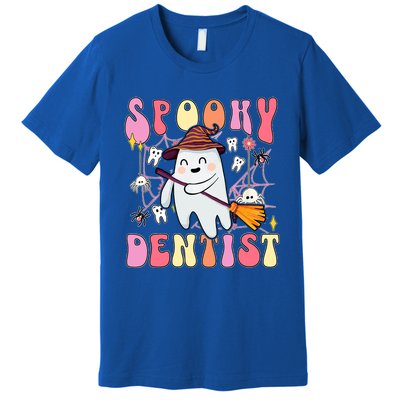 Spooky Dentist Retro Halloween Ghost Dental Humor Gift Premium T-Shirt