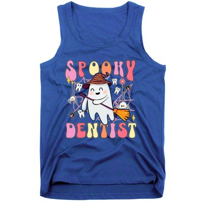 Spooky Dentist Retro Halloween Ghost Dental Humor Gift Tank Top