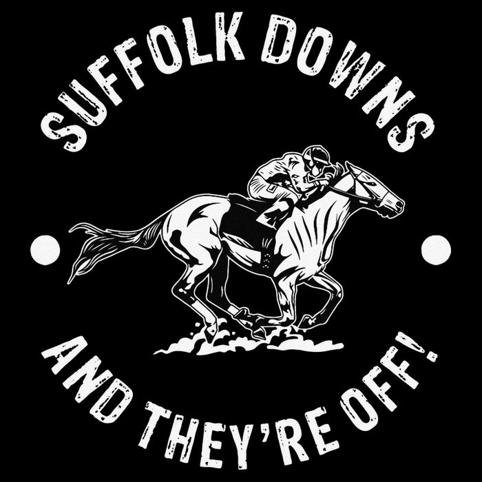 Suffolk Downs Racetrack Horse Racing Fan Equestrian MA Derby Cooling Performance Crew T-Shirt