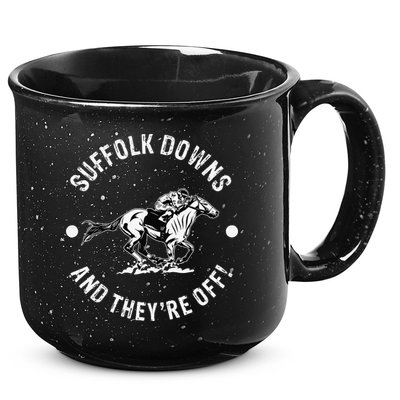 Suffolk Downs Racetrack Horse Racing Fan Equestrian MA Derby 15oz Campfire Ceramic Mug