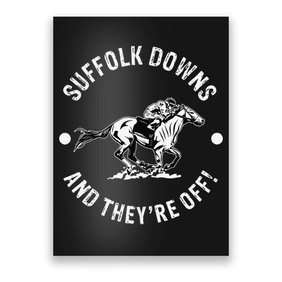 Suffolk Downs Racetrack Horse Racing Fan Equestrian MA Derby Poster