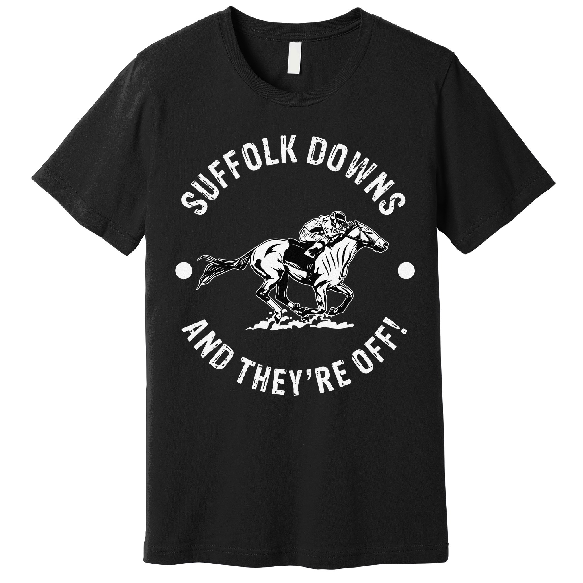 Suffolk Downs Racetrack Horse Racing Fan Equestrian MA Derby Premium T-Shirt