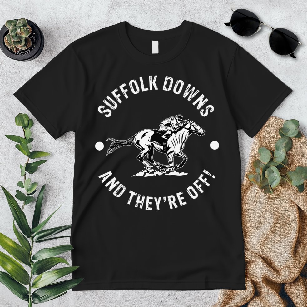 Suffolk Downs Racetrack Horse Racing Fan Equestrian MA Derby Premium T-Shirt