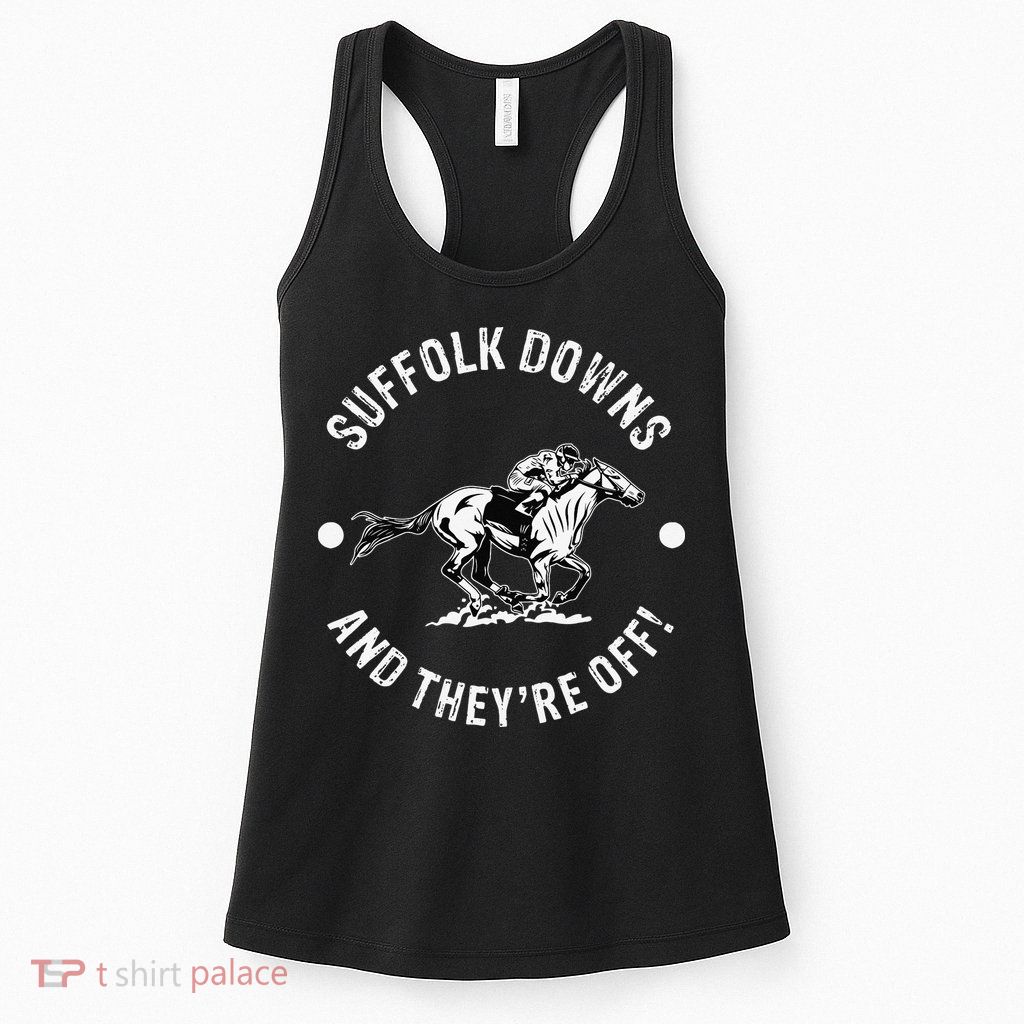 Suffolk Downs Racetrack Horse Racing Fan Equestrian MA Derby Womens Tank Top