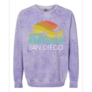 San Diego Retro California La Jolla Oceanside Carlsbad Poway Colorblast Crewneck Sweatshirt