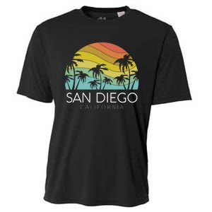 San Diego Retro California La Jolla Oceanside Carlsbad Poway Cooling Performance Crew T-Shirt