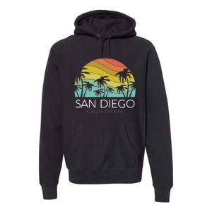 San Diego Retro California La Jolla Oceanside Carlsbad Poway Premium Hoodie