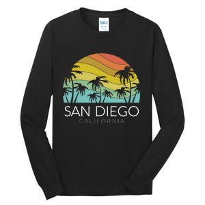 San Diego Retro California La Jolla Oceanside Carlsbad Poway Tall Long Sleeve T-Shirt