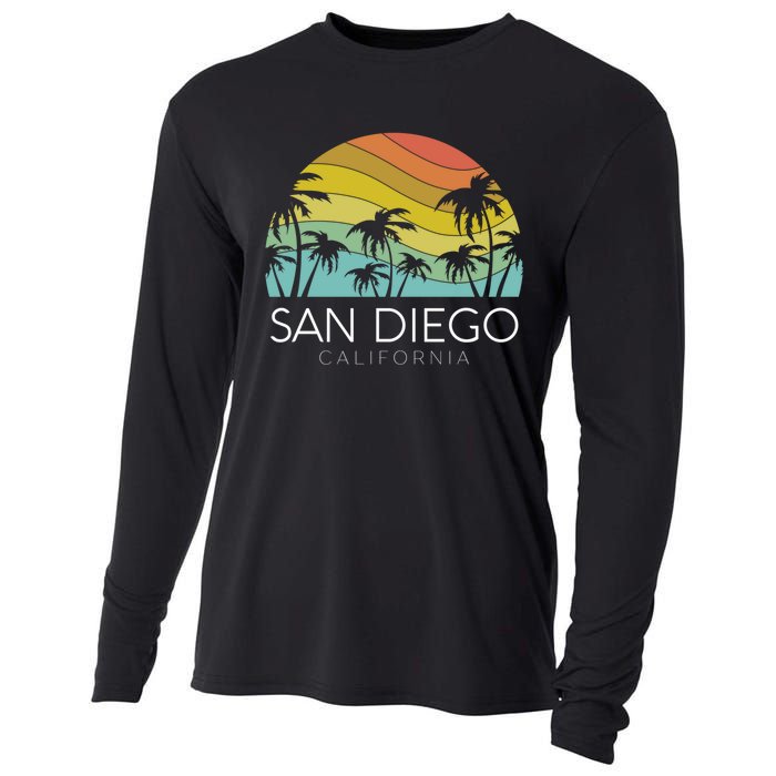 San Diego Retro California La Jolla Oceanside Carlsbad Poway Cooling Performance Long Sleeve Crew