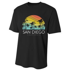 San Diego Retro California La Jolla Oceanside Carlsbad Poway Performance Sprint T-Shirt