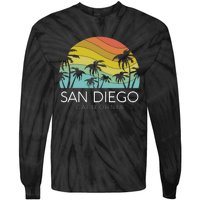 San Diego Retro California La Jolla Oceanside Carlsbad Poway Tie-Dye Long Sleeve Shirt