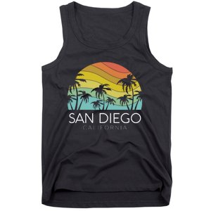 San Diego Retro California La Jolla Oceanside Carlsbad Poway Tank Top