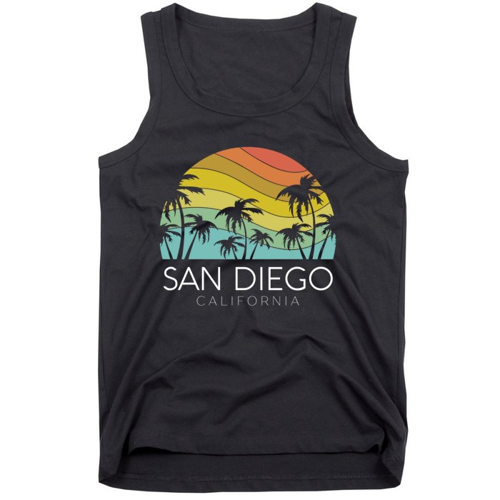 San Diego Retro California La Jolla Oceanside Carlsbad Poway Tank Top