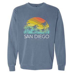 San Diego Retro California La Jolla Oceanside Carlsbad Poway Garment-Dyed Sweatshirt