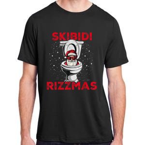 Skibi Di Rizzmas Funny Santa Toilet White Elephant Christmas Adult ChromaSoft Performance T-Shirt