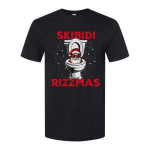 Skibi Di Rizzmas Funny Santa Toilet White Elephant Christmas Softstyle CVC T-Shirt