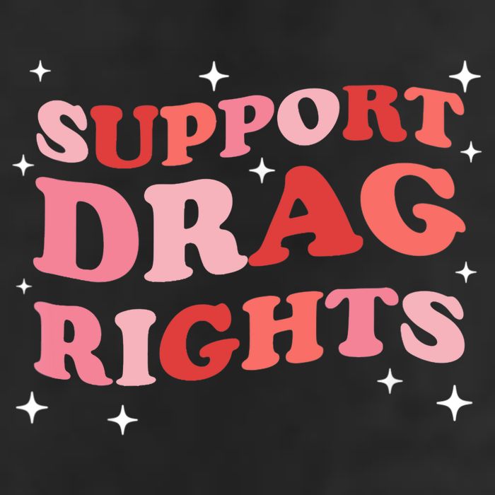 Support Drag Rights Drag Show Supporter Sassy Drag Queen Crop Fleece Hoodie