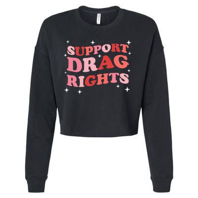 Support Drag Rights Drag Show Supporter Sassy Drag Queen Cropped Pullover Crew