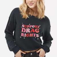 Support Drag Rights Drag Show Supporter Sassy Drag Queen Cropped Pullover Crew