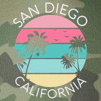 San Diego Retro California Surf Beach SD La Jolla Oceanside Premium Legacy Tie Dye Trucker Hat
